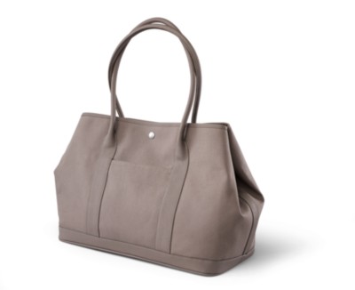 MSHO Tote Bag, 100% Cotton with PVC Trim, Large Horizontal Rectangle, 17"x12"x7.75", Walnut Canvas 2743