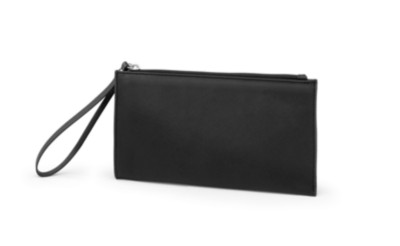 MSHO Wristlet, 100% PVC, Small Horizontal Rectangle, 8.5"x4.5"x.75", Black Textured 6423