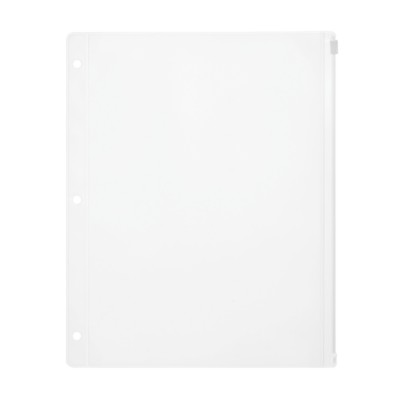 MSHO 8.5" X 10.5" Zipper Pocket, 3-Hole Punch, Clear, Non-Glare 14537