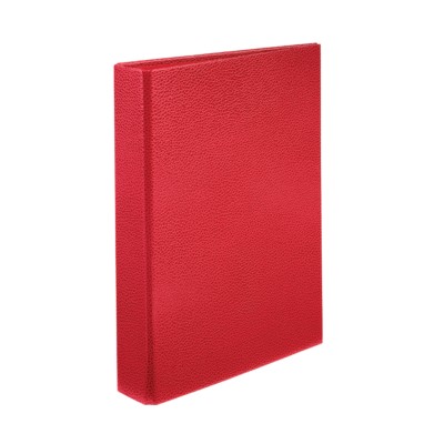 MSHO Mini Cardboard Binder with 1" Gap Free Round Ring, Red 18582
