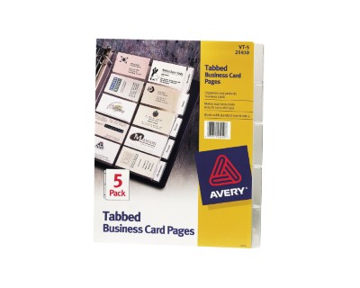 Tabbed Business Card Pages 25410