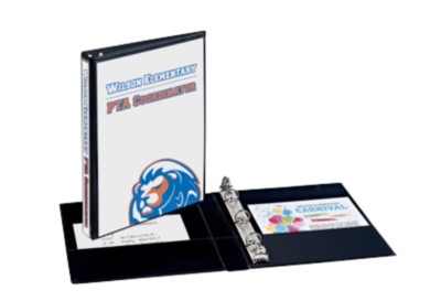 Mini 5.5" X 8.5" Durable View Binder with Round Ring, Black 27725