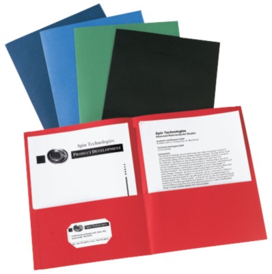 Unlaminated Two-Pocket Folder - Assorted 47993