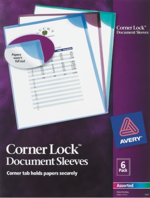 Corner Lock Document Sleeves 72262
