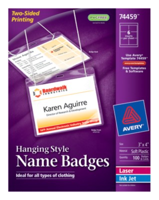 Insertable Name Badges 74459