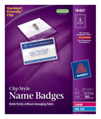 Top Loading Insertable Name Badges 74461