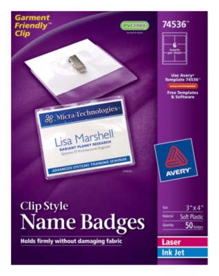 Top Loading Insertable Name Badges 74536