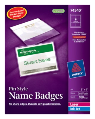 Top Loading Insertable Name Badges 74540