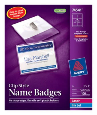 Top Loading Insertable Name Badges 74541