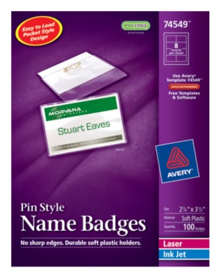 Top Loading Insertable Name Badges 74549