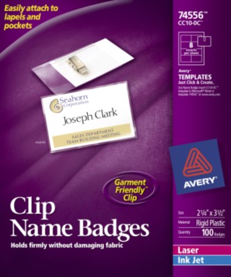Side Loading Insertable Name Badges 74556