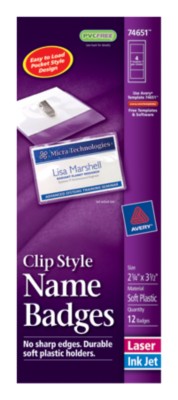 Top Loading Insertable Name Badges 74651