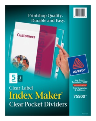Index Maker View Divider with Clear Labels 75500