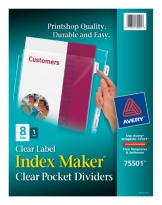 Index Maker View Divider with Clear Labels 75501