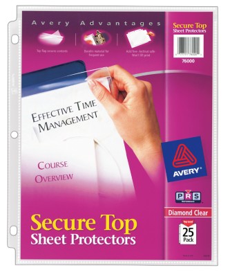 Secure Top Sheet Protectors 76000