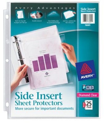 Side Insert Sheet Protectors 76001