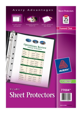 5-1/2" x 8-1/2" Heavyweight Sheet Protectors 77004