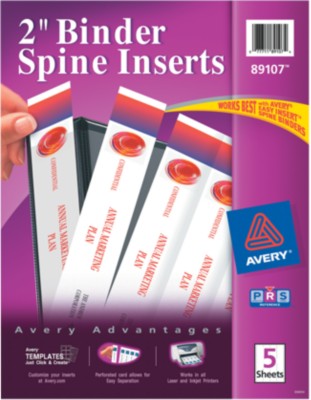 2" Binder Spine Inserts 89107