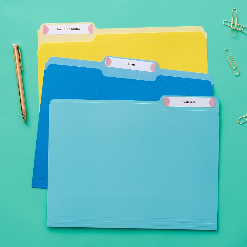 Create color-coded custom Avery File Folder Labels in Avery Design & Print