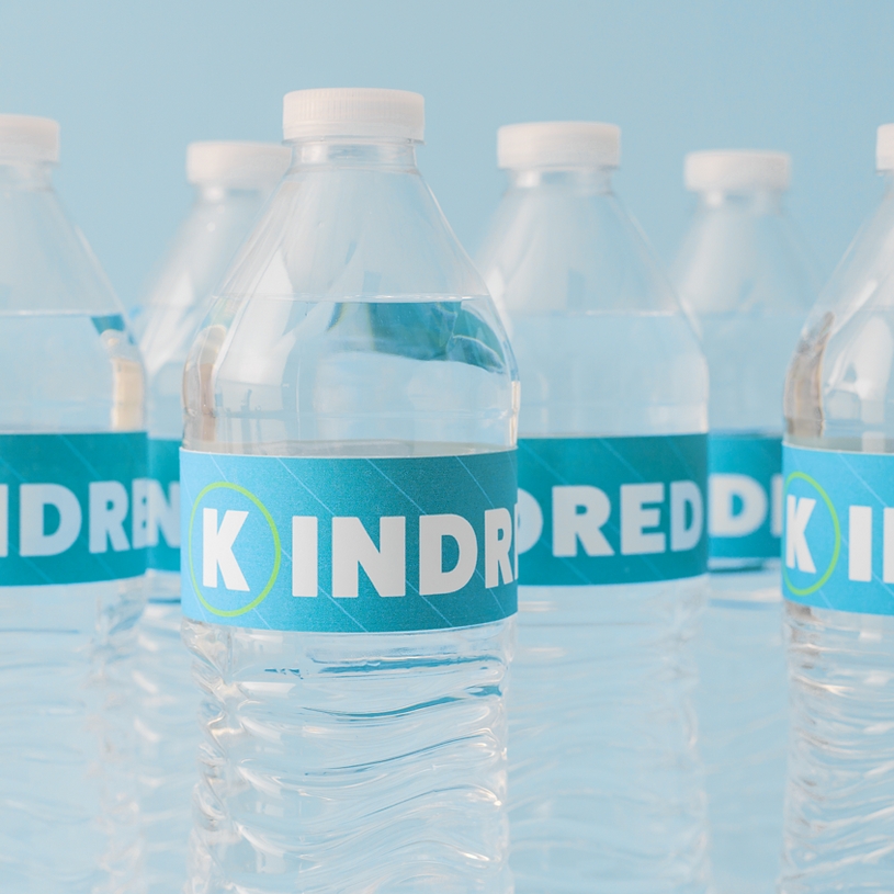 These water-resistant wraparound labels can be customized with your company's name, product tagline or favorite quote from Dale Carnegie.