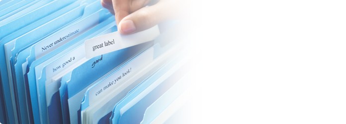 TrueBlock Filing Label Application