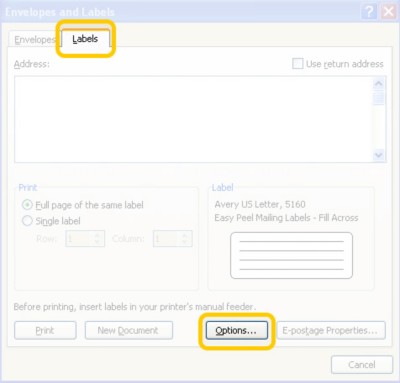 Avery labels 5366 not printing correctly writing