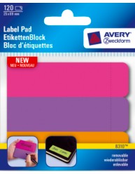 Removable Labels Pad 89 x 25 mm