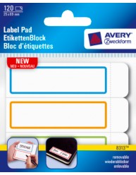 Removable Labels Pad 89 x 25 mm