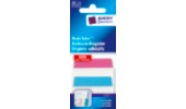 20 onglets traditionnels transparents,  50,8 x 38 mm (Rose & Bleu Fluo)