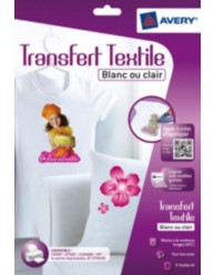 Transfert tee-shirt, pour textiles en coton blancs ou clairs