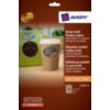 Etiquettes couleur kraft ovales 63,5 x 42,3 mm