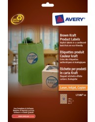 Brown Kraft Product Labels, round, Ø 60 mm
