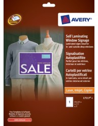 Self Laminating Window Signage, 170 x 257 mm