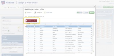 How to Mail Merge using Avery Design & Print Online
