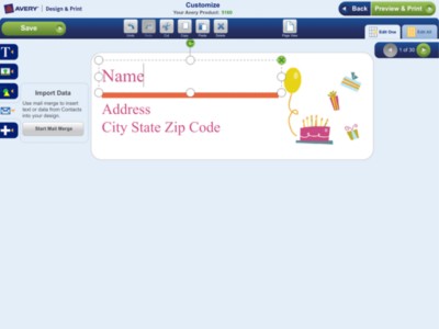 How to Customize Your Project in the Design & Print App for Tablets (Importing Data / Mail Merge)