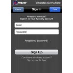 Avery Templates Everywhere Sign In Screen