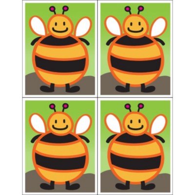 Cupcake Craft Bumble Bee Postcard, 4 per sheet