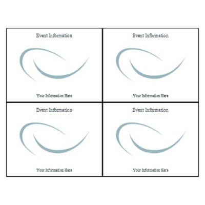 Ellipse Postcard, 4 per sheet
