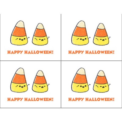 Halloween Candy Corn Postcard , 4 per sheet
