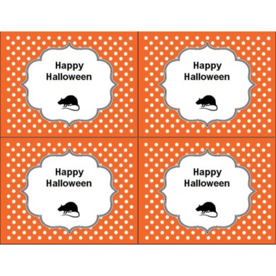 Oh Rats! With Orange Dot Pattern Postcard , 4 per sheet