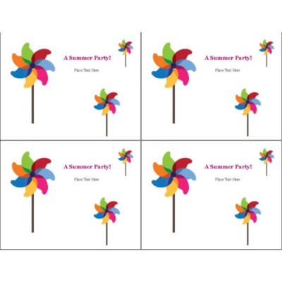Pinwheels Postcard, 4 per sheet