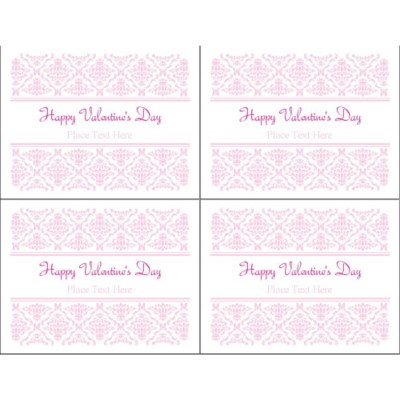 Valentine's Day Toile Design Postcard, 4 per sheet