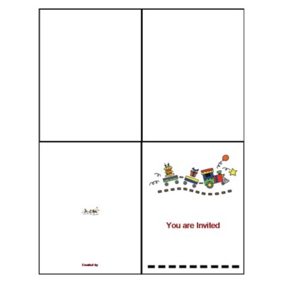 Birthday Train Quarter-Fold Greeting Card