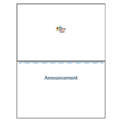 Baby Blocks Half-Fold Greeting Card - Wide