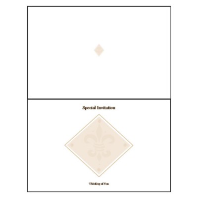 Beige Design Half-Fold Greeting Card - Wide