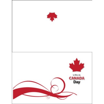 Canada Day Maple Leaf Half-Fold Card