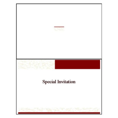 Celebration Half-Fold Greeting Card, Maroon - Wide
