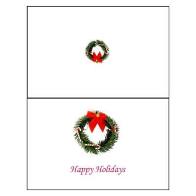 Christmas Wreath Half-Fold Greeting Card