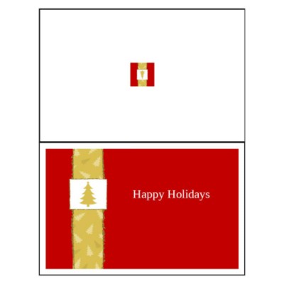 Christmas Tree Half-Fold Greeting Card