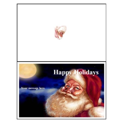 Santa Greeting Half-Fold Greeting Card